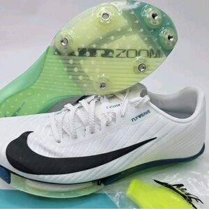 Nike White and Black Zoom Track Spikes
